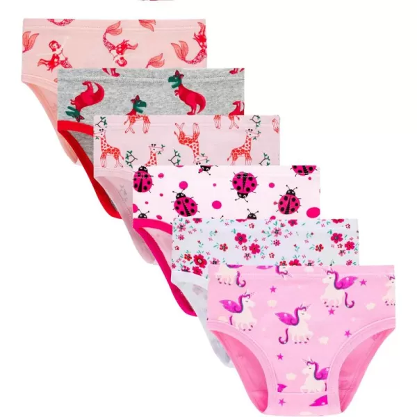 Cadidi Dinos Baby Soft Cotton Underwear Little Girls'Briefs Toddler Undies
