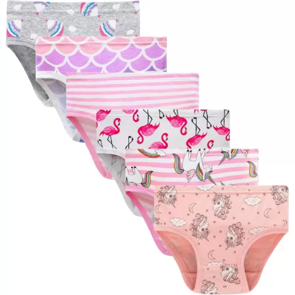 Cadidi Dinos Baby Soft Cotton Underwear Little Girls'Briefs Toddler Undies