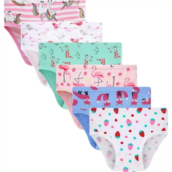 Cadidi Dinos Baby Soft Cotton Underwear Little Girls'Briefs Toddler Undies