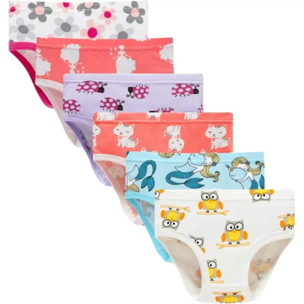Cadidi Dinos Baby Soft Cotton Underwear Little Girls'Briefs Toddler Undies