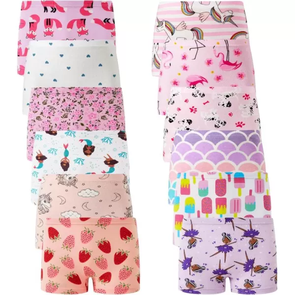 Cadidi Dinos Little Girls' Soft Cotton Underwear Kids Cool Breathable Comfort Panty Briefs Toddler Undies
