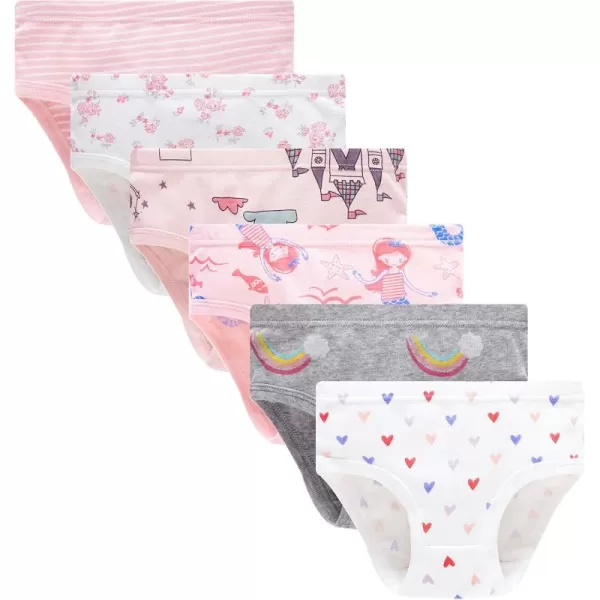 Cadidi Dinos Little Girls' Soft Cotton Underwear Kids Cool Breathable Comfort Panty Briefs Toddler Undies