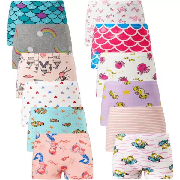 Cadidi Dinos Little Girls' Soft Cotton Underwear Kids Cool Breathable Comfort Panty Briefs Toddler Undies