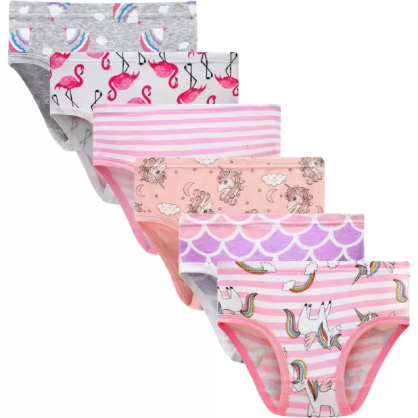Cadidi Dinos Little Girls' Soft Cotton Underwear Kids Cool Breathable Comfort Panty Briefs Toddler Undies