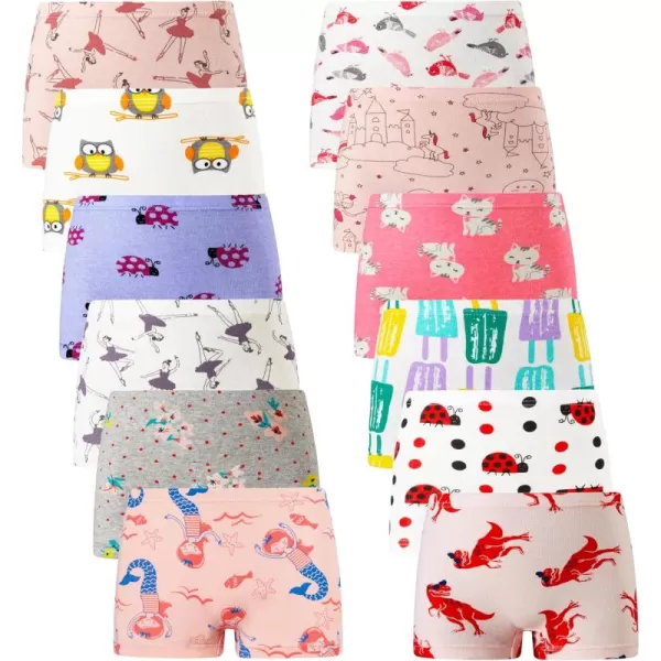 Cadidi Dinos Little Girls' Soft Cotton Underwear Kids Cool Breathable Comfort Panty Briefs Toddler Undies