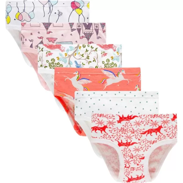 Cadidi Dinos Little Girls' Soft Cotton Underwear Kids Cool Breathable Comfort Panty Briefs Toddler Undies