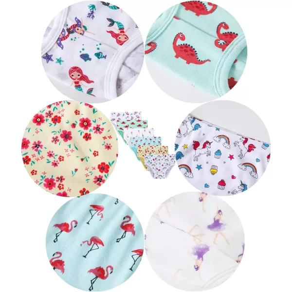 Cadidi Dinos Girls' 100% Cotton Panties Little Girls Soft Underwears Kids Briefs  Size 4 5