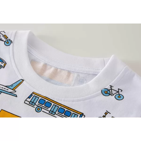 imageCadidi Dinos Kids Long Sleeve Boys Printed Tee Shirts Cotton Casual Crewneck Girls TShirts2 PackaircraftDino