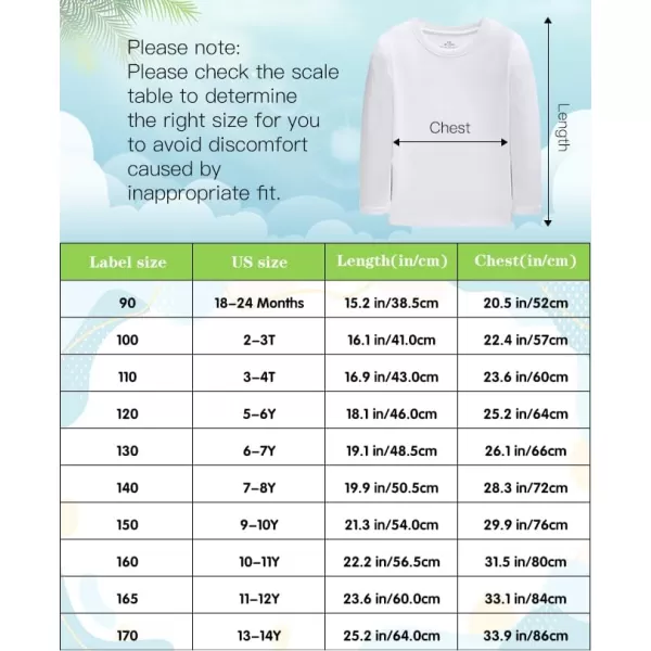 imageCadidi Dinos Kids Long Sleeve Boys Printed Tee Shirts Cotton Casual Crewneck Girls TShirts2 Packgerydino