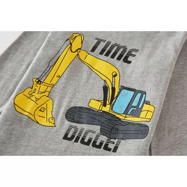 imageCadidi Dinos Kids Long Sleeve Boys Printed Tee Shirts Cotton Casual Crewneck Girls TShirts2 Packgerydino
