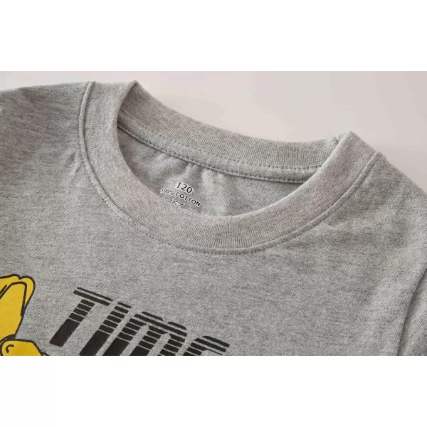 imageCadidi Dinos Kids Long Sleeve Boys Printed Tee Shirts Cotton Casual Crewneck Girls TShirts2 Packgerydino