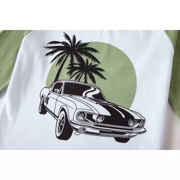 imageCadidi Dinos Kids Long Sleeve Boys Printed Tee Shirts Cotton Casual Crewneck Girls TShirts2 Packtruck