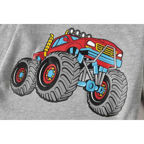 imageCadidi Dinos Kids Long Sleeve Boys Printed Tee Shirts Cotton Casual Crewneck Girls TShirts2 Packtruck