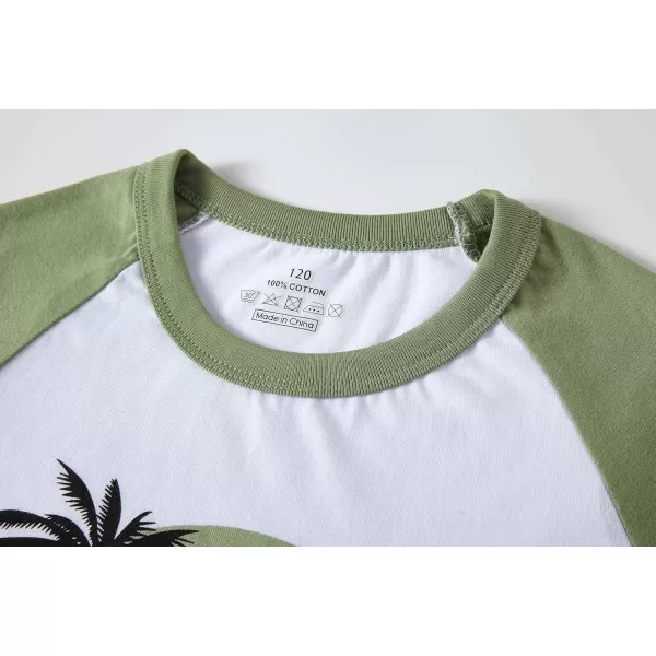 imageCadidi Dinos Kids Long Sleeve Boys Printed Tee Shirts Cotton Casual Crewneck Girls TShirts2 Packtruck
