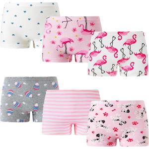 imageCadidi Dinos Soft Cotton Girls Panties Boyshort Little Girls Underwear Toddler UndiesStarsStripesAnimal Print