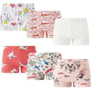 imageCadidi Dinos Soft Cotton Girls Panties Boyshort Little Girls Underwear Toddler UndiesStripesAnimal PrintDot Prints