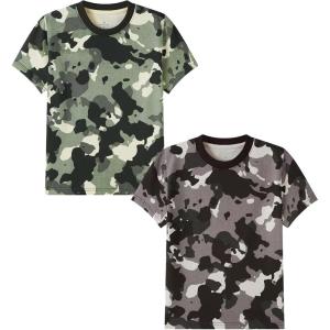imageCadidi Dinos Kids Printed Tee Shirts Cotton Casual Crewneck Tops TShirtCamouflage