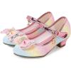 imageCadidi Dinos Girls Dress Shoes Wedding Party Heel Mary Jane Princess Flower Shoes ToddlerLittle KidBig KidSequin Rainbowa