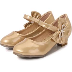 imageCadidi Dinos Little Big Girls Adorable Sparkle Princess Party Girls Dress ShoesGoldenglossy