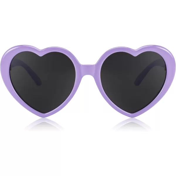 FEISEDY Heart Shaped Polarized Sunglasses Kids for Toddler Girls Age 310 Shaped Cute Fashion Sunnies B0077Purple