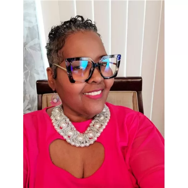 FEISEDY Oversized Square Blue Light Blocking Glasses Eye Strain Glare Pearl Inlay Arm Cat Eye Fashion Eyewear B2639Marble Pattern