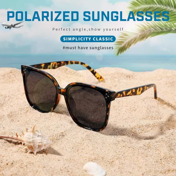 FEISEDY Retro Square Polarized Sunglasses Women Men Vintage Minimalist Shades B2600Camouflage Frame