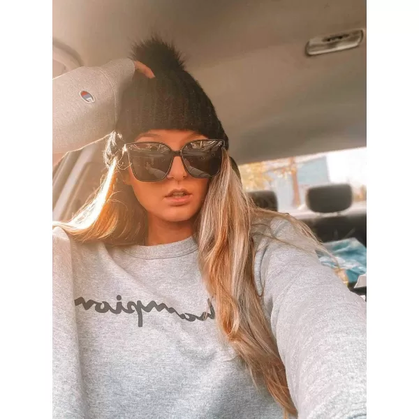FEISEDY Retro Square Polarized Sunglasses Women Men Vintage Minimalist Shades B2600Clear Grey Leopard