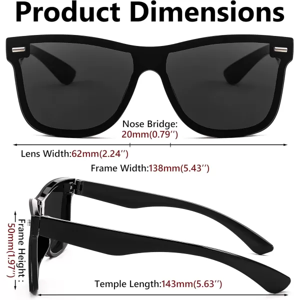 FEISEDY Sunglasses Rimless Mirrored Sun Glasses with Reflective OnePiece Lens B4114Black