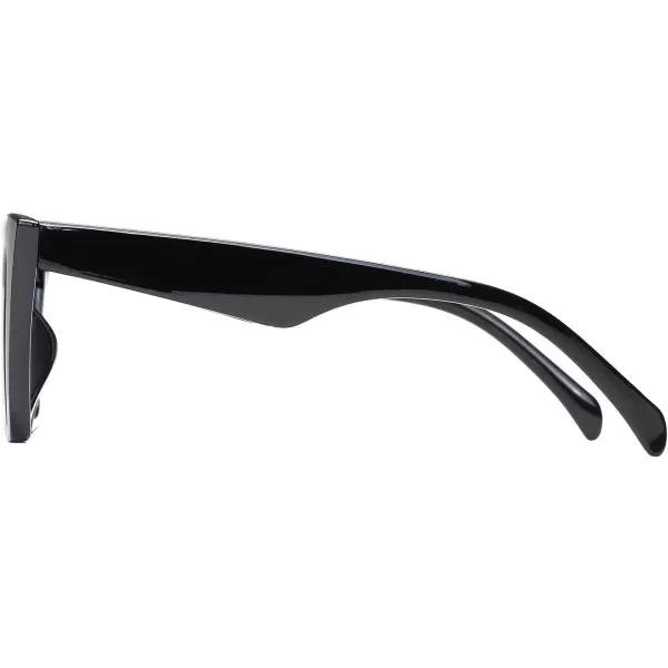 FEISEDY Vintage Square Cat Eye Sunglasses Women Trendy Cateye Sunglasses B2473Black