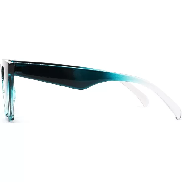 FEISEDY Vintage Square Cat Eye Sunglasses Women Trendy Cateye Sunglasses B2473Emerald Green