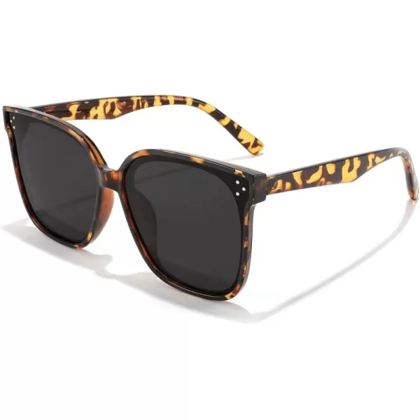 FEISEDY Retro Square Polarized Sunglasses Women Men Vintage Minimalist Shades B2600Camouflage Frame