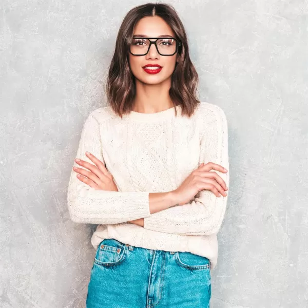 FEISEDY Blue Light Blocking Glasses Aviator Frame Computer ReadingGamingTVPhones Glasses for Women Men B0165Black Frame