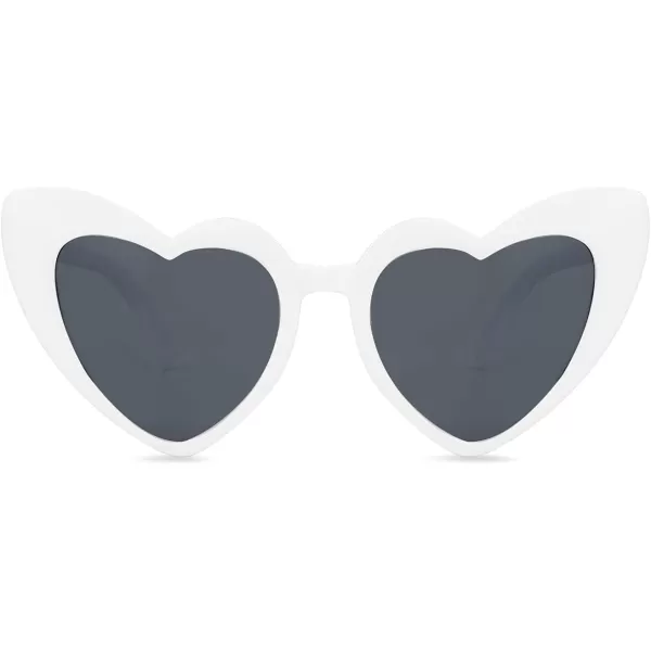 FEISEDY Heart Sunglasses for Women Pink Heart Sunglasses Red Heart Sunglasses Fashion Heart Shaped Glasses B2421P 2 Pack  Black  Pink