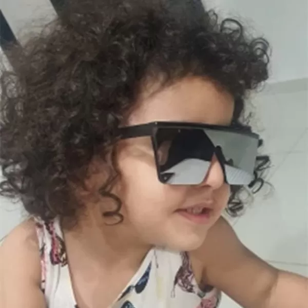 FEISEDY Kids Sunglasses Flat Top Shield Square Sunglasses with Rimless Fashion Shades for Age 27 B4061Black FrameSilver Mirrored Lens