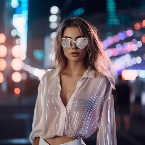 FEISEDY Polarized Heart Shaped Sunglasses Oversized Vintage Fashion Love Eyeglasses for Women UV400 B2337Silver