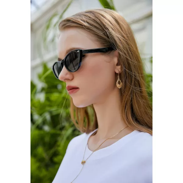 FEISEDY Retro Cat Eye Sunglasses Women Men Vintage Small Cateye UV400 Sunglasses B2617Black
