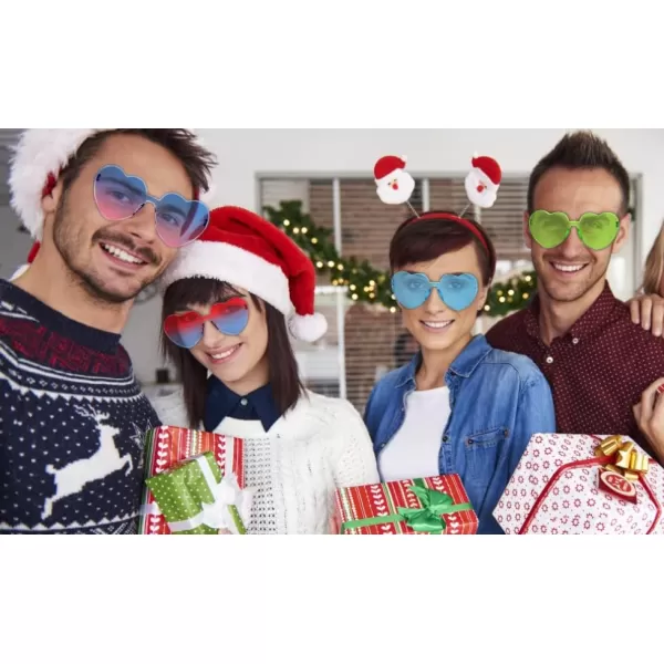 FEISEDY Thick Heart Sunglasses Rimless Heart Shaped Sun Glasses Women Fashion Love Glasses B2419Fluorescent Green