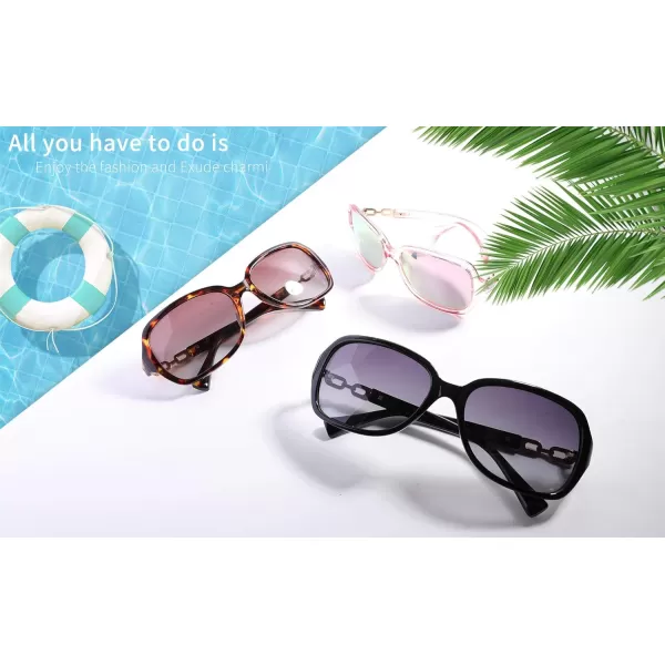 FEISEDY Vintage Square Polarized Sunglasses for Women UV400 Travel Driving Fashion Arcuate Sunglasses B2526Leopard