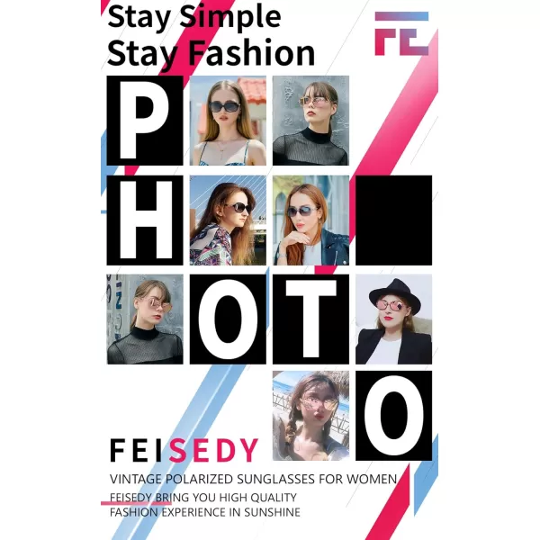 FEISEDY Vintage Square Polarized Sunglasses for Women UV400 Travel Driving Fashion Arcuate Sunglasses B2526White Frame  Grey Lens