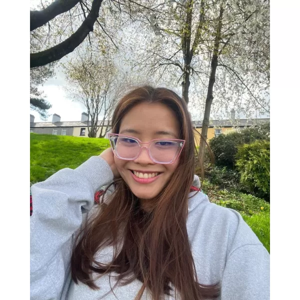 FEISEDY Women Cat Eye Blue Light Blocking Glasse Frame Fake Nerd Clear Square Computer Eyewear Anti Eyestrain B2353Fluorescent Green
