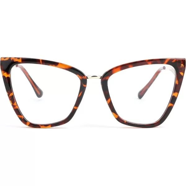 FEISEDY Blue Light Blocking Glasses Computer Glasses Women Men Fashion Cateye Glasses B2914002 Leopard Frame