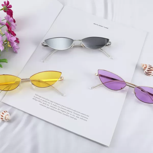 FEISEDY Fashion Designer Sunglasses Retro Small Petals Shape Arc Temple Design B2298Lavender