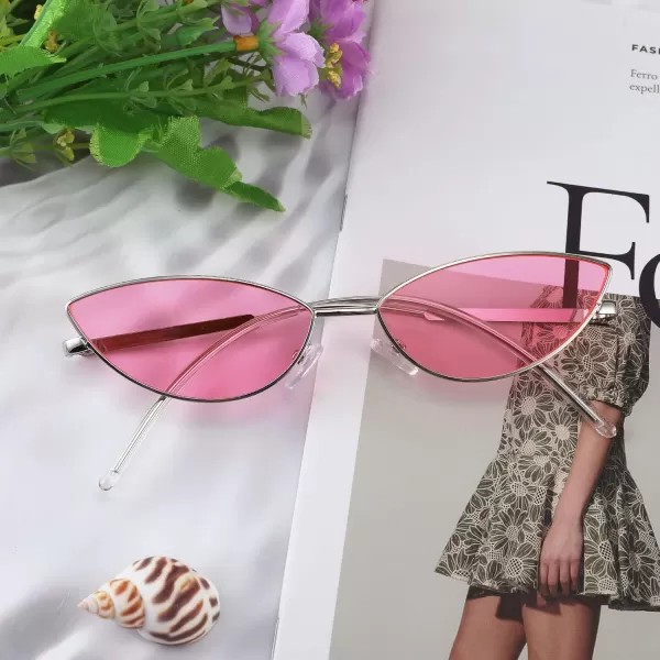 FEISEDY Fashion Designer Sunglasses Retro Small Petals Shape Arc Temple Design B2298Pink