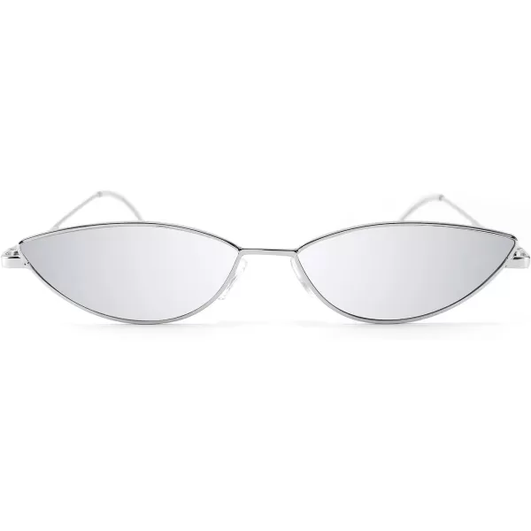 FEISEDY Fashion Designer Sunglasses Retro Small Petals Shape Arc Temple Design B2298Silver