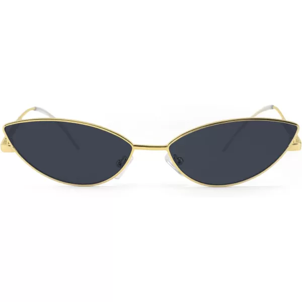 FEISEDY Fashion Designer Sunglasses Retro Small Petals Shape Arc Temple Design B2298Smoke