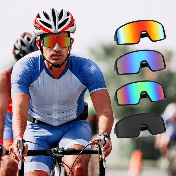 FEISEDY Men Women Sports Sunglasses Baseball Sun Glasses Cycling Fishing Running Trekking 80s 90s Youth Visor UV400 B2962Black Frame