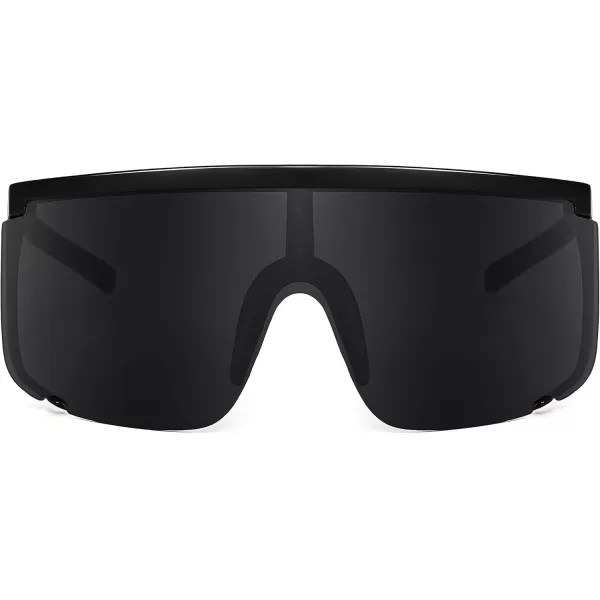 FEISEDY Men Women Sunglasses Sports Cycling Oversized 80s 90s Shades B4089Black