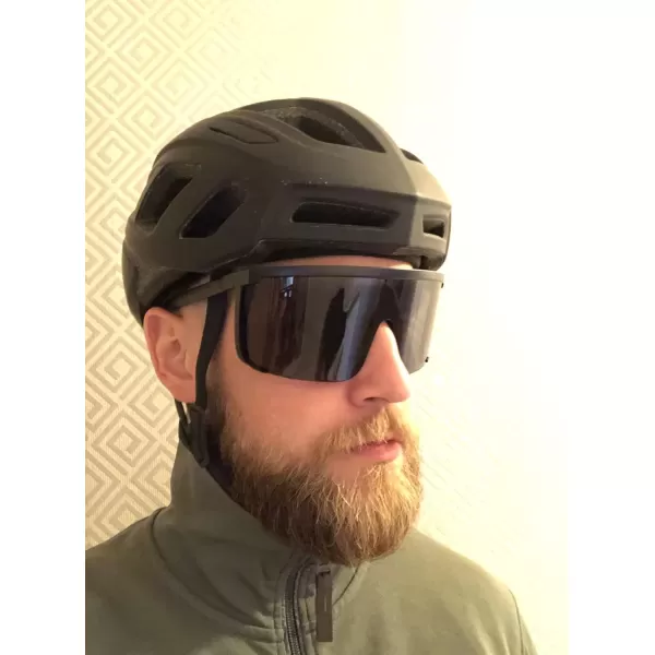 FEISEDY Men Women Sunglasses Sports Cycling Oversized 80s 90s Shades B4089Black
