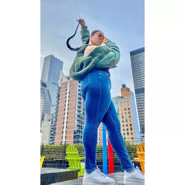 FEISEDY Oversized Sparkling Crystal Sunglasses Disco Diamond Flat Top Fashion Square Large Shades B2782006 Blue Diamond  Gradual Yellow Lens