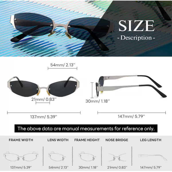 FEISEDY Retro Oval Sunglasses Women Men Y2K Fashion Designer Cosplay Glasses Party Accessories B2376Grey